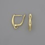 Ganchos para pendientes de metal dorado 16×3 mm - par
