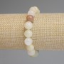 Pulsera de ónix con bolas lisas de 10 mm, longitud 18 cm, elástica