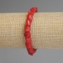 Pulsera de coral facetado 9–14×9 mm ±, longitud 18 cm ±, elástica