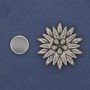 Broche magnético Flor de 41 mm, acabado plateado