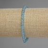 Pulsera de topacio facetado en cubo, diámetro 4×4 mm, longitud 18 cm, elástica