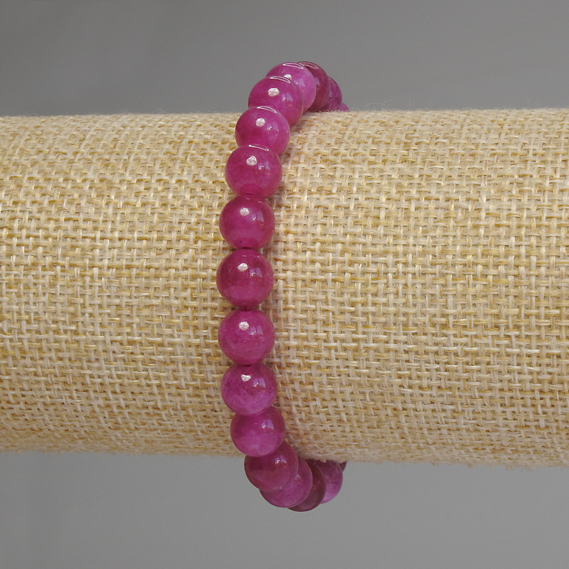 Pulsera de turmalina, bolas lisas, diámetro 8 mm ±, longitud 18 cm, elástica