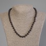 Collar de granate, cuentas lisas, diámetro 7,5 mm, longitud 50 cm, con cierre