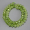 Cuentas facetadas en rondel de crisoprasa y olivino, diámetro 10x7 mm, 5 mm ±, longitud 37 cm ± en hilo