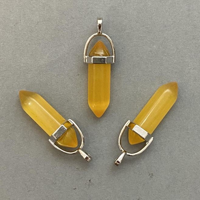 Colgante ojo de gato hexagonal, cristal, bola 8×31×41 mm+