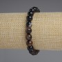 Pulsera de ágata bolas lisas, diámetro 8 mm, longitud 18 cm, elástica