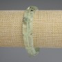 Pulsera de prehnita, eslabón rectangular, dimensiones 16×12 mm ±, longitud 18 cm ±, con base elástica