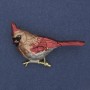 Broche 'Pájaro' con esmalte multicolor y metal dorado 22×51 mm +