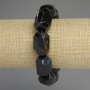 Pulsera ojo de halcón facetada, diámetro 20×16 mm, longitud 18 cm ±, elástica