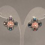 Pendientes «Asters» rosados, diámetro 22 mm