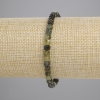 Pulsera verde de turmalina facetada en cubos de 4×4 mm, longitud 18 cm ±, con hilo elástico