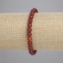 Pulsera de cornalina, cuentas lisas de 6 mm, longitud 18 cm ±, elástica