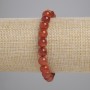 Pulsera de cornalina, bolas lisas, diámetro 8 mm ±, longitud 18 cm ±, elástica