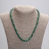Collar de malaquita, bolas lisas de 6 mm, longitud 45 cm ±, con cierre