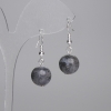 Pendientes de labradorita, bola lisa de 12 mm ±, longitud 30 mm ±
