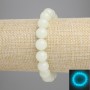 Pulsera de ónix (brillo turquesa) con bolas lisas de 10 mm ±, longitud 18 cm ±, elástica