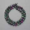 Cuentas facetadas de zoisita, bolitas de 8 mm, longitud 37 cm ±, en hilo