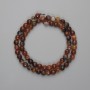 Cuentas facetadas de ágata, bolas de 6 mm, longitud 36 cm, en hilo