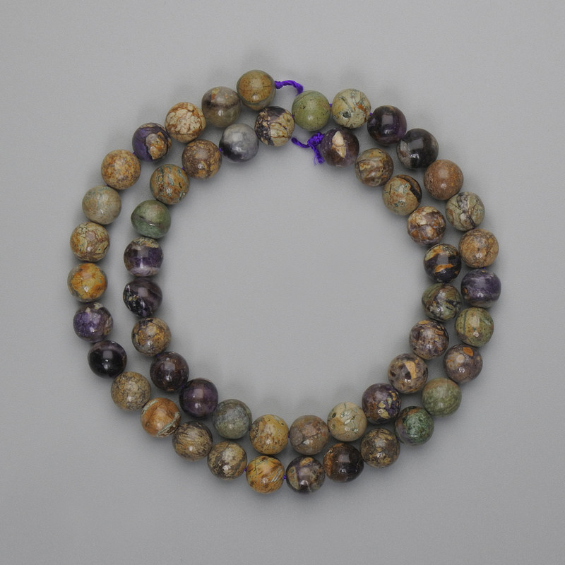 Cuentas de jaspe lisas, bolas de 8 mm, 40 cm+-