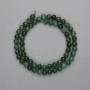 Cuentas de esmeralda lisas en esfera de 6 mm ±, longitud 39 cm ±