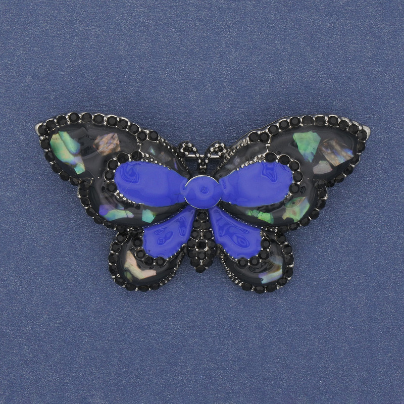 Broche «Mariposa» con Haliotis y esmalte