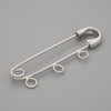 Base para broche con alfiler 41×12 mm plateada