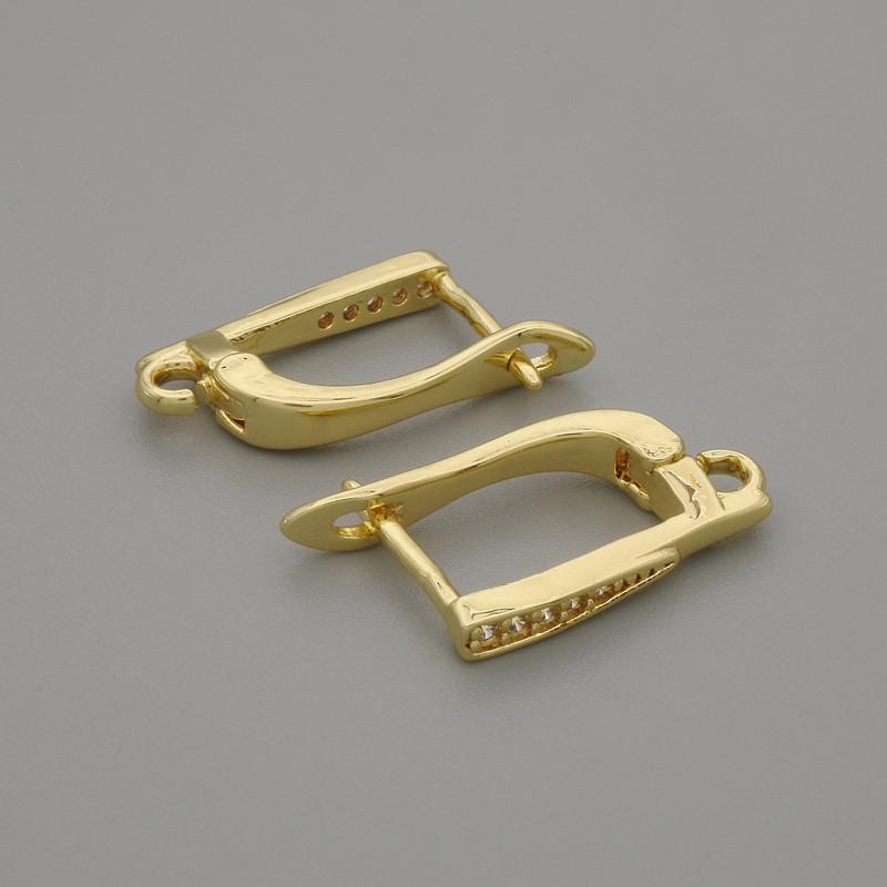 Ganchos dorados para pendientes 16×1,5 mm – par