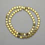 Cuentas de hematita doradas en forma de moneda de 6 mm, longitud 38 cm +/-