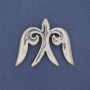 Broche-colgante Golondrina plateado 57×46 mm+