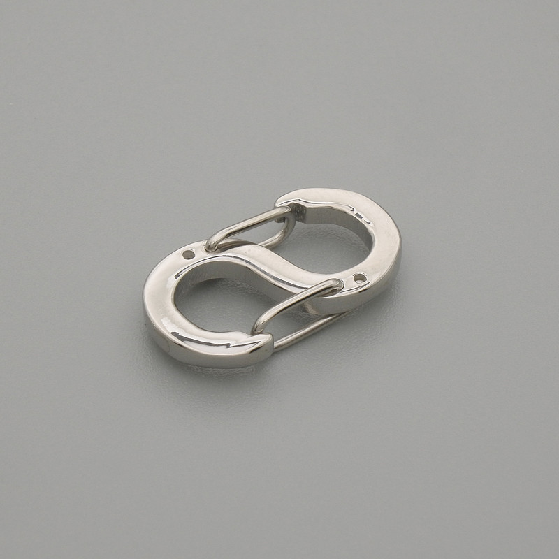 Cierre de joyería, 16×8,5 mm, color plateado