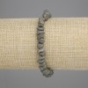 Pulsera de pirita, piedra natural no tratada, diámetro 5-7×3-5 mm ±, longitud 18 cm ±, elástico