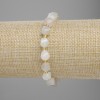 Pulsera de bilomorita facetada en rombo, diámetro 8×7 mm ±, cuentas de 3 mm ±, longitud 18 cm ±, cordón elástico