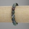 ¡Oferta! Pulsera de ágata musgosa facetada, cuentas de 10 mm, longitud 18 cm, elástica