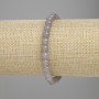 Pulsera de ágata ahumada, bolas lisas de 6 mm, longitud 18 cm ±, elástica