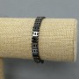 Pulsera de hematita Chanel 8×6 mm, longitud 18 cm aprox., elástica