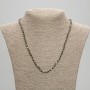 Collar de pirita facetada de 4 mm, 45 cm de longitud, con cierre