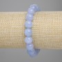 Pulsera de aguamarina con cuentas lisas de 10 mm