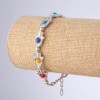 Pulsera «contra el mal de ojo» Mano de Hamsa con cuentas multicolores, longitud 16-21 cm ± por 1 unidad