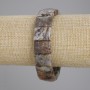 Pulsera de pietersita con eslabón rectangular, medidas 16×12 mm, longitud 18 cm, elástica