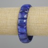 Pulsera de piedra natural cianita, eslabón liso, diámetro 16×12 mm±, longitud 18 cm±, base elástica