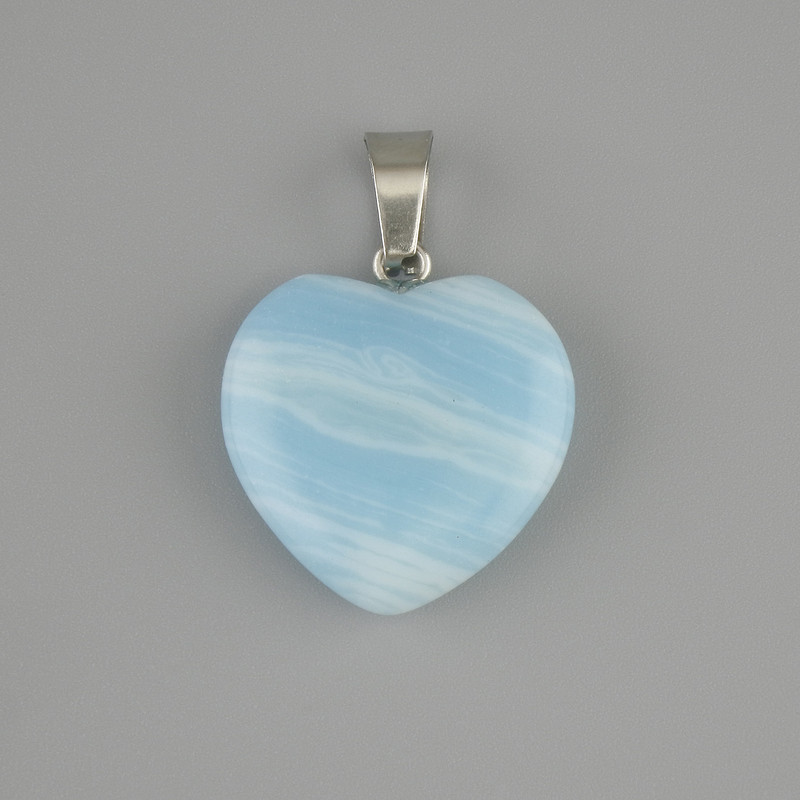 Colgante Corazón de Ágata 20×20 mm ±, longitud 28 mm ±