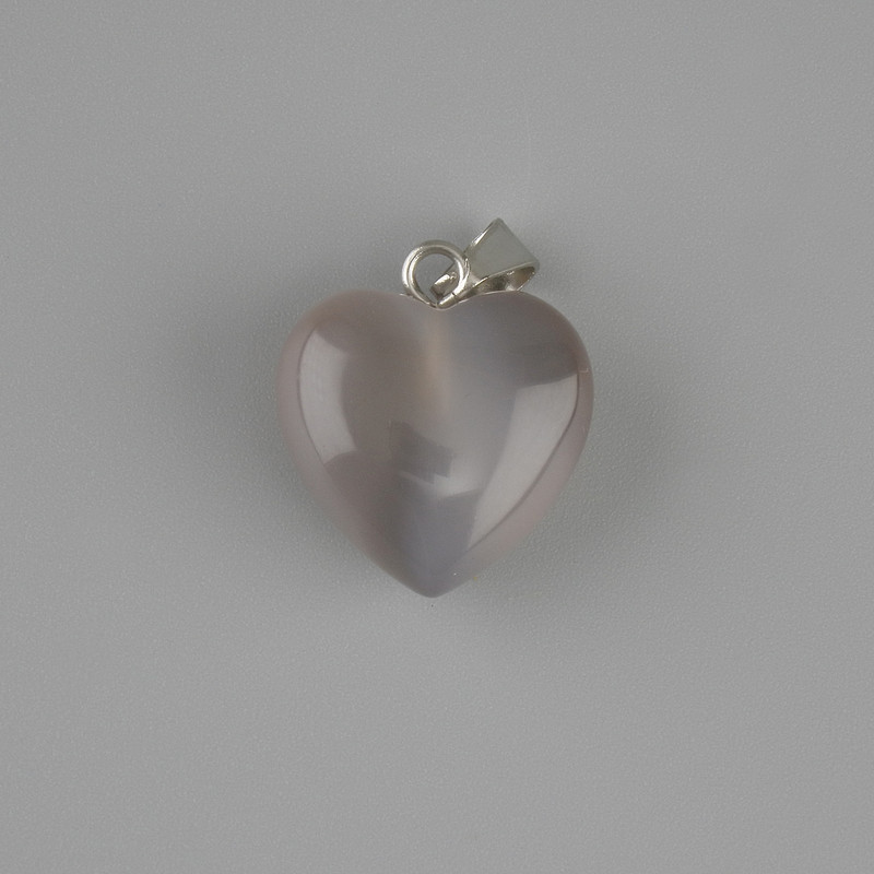 Colgante Corazón de Ágata Ahumada 15×15×22 mm+