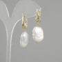 Pendientes de perlas barrocas 18×15 mm+, longitud 40 mm+