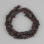 Cuentas de granate troceadas 7-11×3-5 mm, longitud 40 cm