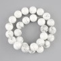Cuentas de kaholong, bolas lisas de 14 mm, en hilo, longitud 39 cm ±