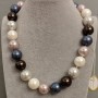 Collar de perlas de Mallorca, longitud 45 cm ± con cierre