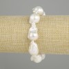 Pulsera de perlas barrocas, diámetro 20-23×13-17 mm, longitud 18 cm ±, elástica