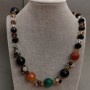 Collar largo Surtido de piedras, longitud 76cm+
