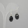 Pendientes de Ágata «gema facetada» en grano 16x12 mm+-, largo 30 mm+-