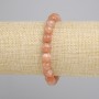 Pulsera Piedra Solar Selenita 8 mm, 18 cm, elástica